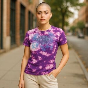 Harley Davidson bleached dye tee. Size small